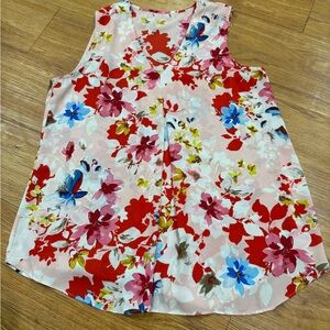 Floral Sleeveless Blouse